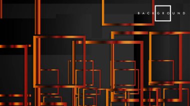 Vektör Modern Soyut Kareler Arka Planlar . siyah ve metal renk degradesi ile. eps 10 şablonu