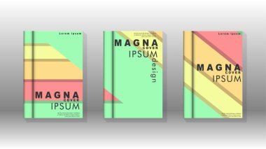 Kapak kitabı kavramı soyut geometrik arka plan renk ve şekillerin bir kombinasyonu ile