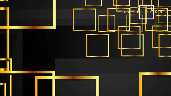 Vector Modern Abstract Squares Backgrounds. с черно-золотым градиентом цвета. eps 10 шаблон — стоковый вектор