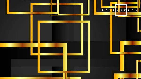 Vector moderne abstracte pleinen achtergronden. met een zwart en goud kleur verloop. EPS 10 template — Stockvector