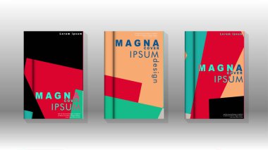 Soyut kitap kapağı düzeninin arka planı. Broşürler, dergiler, vektör şablonları vb. için. Modern tasarımlar Eps 10'da geometrik desenler oluşturur