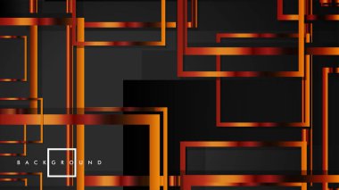 Vektör Modern Soyut Kareler Arka Planlar . siyah ve metal renk degradesi ile. eps 10 şablonu