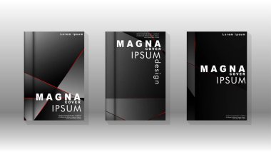 Kapak tasarım deseninin arka planı. Kırmızı üçgen çizgisi. Vektör ön sayfa yazı tipi