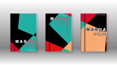 Soyut kitap kapağı düzeninin arka planı. Broşürler, dergiler, vektör şablonları vb. için. Modern tasarımlar Eps 10'da geometrik desenler oluşturur