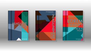 Soyut kitap kapağı düzeninin arka planı. Broşürler, dergiler, vektör şablonları vb. için. Modern tasarımlar Eps 10'da geometrik desenler oluşturur