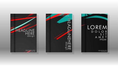 Geometrik tasarım arka planlı kapak kitabı