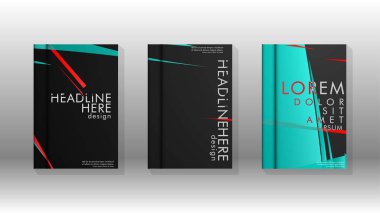 Geometrik tasarım arka planlı kapak kitabı