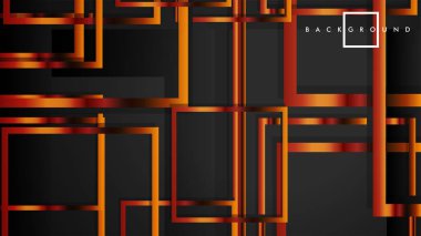 Vektör Modern Soyut Kareler Arka Planlar . siyah ve metal renk degradesi ile. eps 10 şablonu