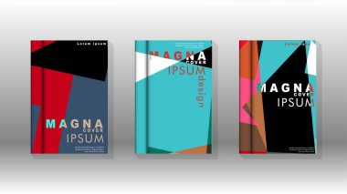 Soyut kitap kapağı düzeninin arka planı. Broşürler, dergiler, vektör şablonları vb. için. Modern tasarımlar Eps 10'da geometrik desenler oluşturur