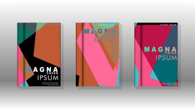 Soyut kitap kapağı düzeninin arka planı. Broşürler, dergiler, vektör şablonları vb. için. Modern tasarımlar Eps 10'da geometrik desenler oluşturur