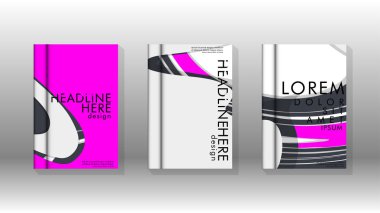 Arka kapak sıvı elemanları ile. Tasarım kavramı kitap. Fütüristik iş düzeni. Dijital poster şablonu. Tasarlamak vektör - eps10