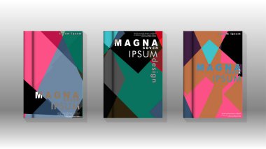 Soyut kitap kapağı düzeninin arka planı. Broşürler, dergiler, vektör şablonları vb. için. Modern tasarımlar Eps 10'da geometrik desenler oluşturur