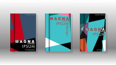 Soyut kitap kapağı düzeninin arka planı. Broşürler, dergiler, vektör şablonları vb. için. Modern tasarımlar Eps 10'da geometrik desenler oluşturur