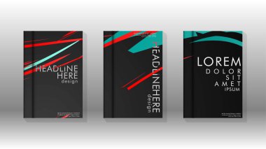 Geometrik tasarım arka planlı kapak kitabı