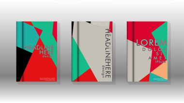 Soyut kitap kapağı düzeninin arka planı. Broşürler, dergiler, vektör şablonları vb. için. Modern tasarımlar Eps 10'da geometrik desenler oluşturur