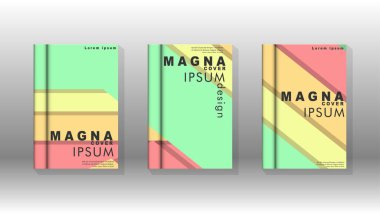 Kapak kitabı kavramı soyut geometrik arka plan renk ve şekillerin bir kombinasyonu ile