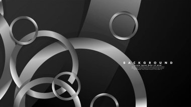 Lüks parlak gri daireler ile soyut metal vektör arka plan