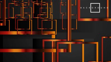 Vektör Modern Soyut Kareler Arka Planlar . siyah ve metal renk degradesi ile. eps 10 şablonu