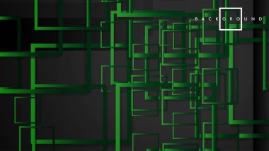 Vektör Modern Soyut Kareler Arka Planlar . siyah yeşil degrade ile. eps 10 şablonu