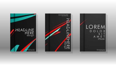 Geometrik tasarım arka planlı kapak kitabı