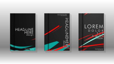 Geometrik tasarım arka planlı kapak kitabı