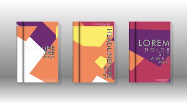 Soyut kitap kapağı düzeninin arka planı. Broşürler, dergiler, vektör şablonları vb. için. Modern tasarımlar Eps 10'da geometrik desenler oluşturur