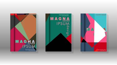 Soyut kitap kapağı düzeninin arka planı. Broşürler, dergiler, vektör şablonları vb. için. Modern tasarımlar Eps 10'da geometrik desenler oluşturur