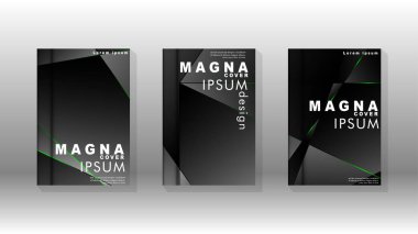 Arka plan kapağı tasarımı lüks çokgen desenler.yeşil üçgen çizgi