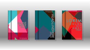 Soyut kitap kapağı düzeninin arka planı. Broşürler, dergiler, vektör şablonları vb. için. Modern tasarımlar Eps 10'da geometrik desenler oluşturur