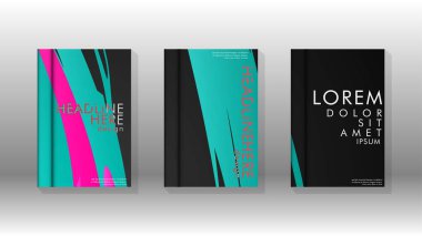 Geometrik tasarım arka planlı kapak kitabı