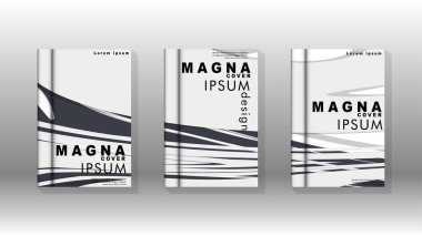 Arka kapak sıvı elemanları ile. Tasarım kavramı kitap. Fütüristik iş düzeni. Dijital poster şablonu. Tasarlamak vektör - eps10