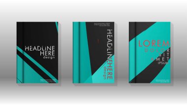 Geometrik tasarım arka planlı kapak kitabı