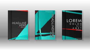 Geometrik tasarım arka planlı kapak kitabı