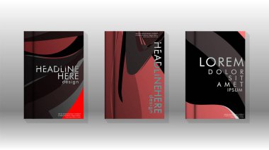 Dalga elemanları ile soyut kapak. kitap tasarım konsepti. Fütüristik iş düzeni.