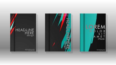 Geometrik tasarım arka planlı kapak kitabı