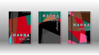 Soyut kitap kapağı düzeninin arka planı. Broşürler, dergiler, vektör şablonları vb. için. Modern tasarımlar Eps 10'da geometrik desenler oluşturur