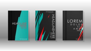 Geometrik tasarım arka planlı kapak kitabı