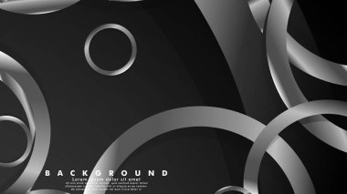 Lüks parlak gri daireler ile soyut metal vektör arka plan