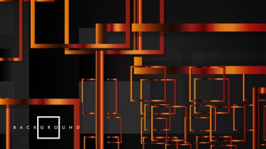 Vektör Modern Soyut Kareler Arka Planlar . siyah ve metal renk degradesi ile. eps 10 şablonu