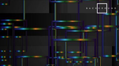 Modern Soyut Vektör Kutusu Arka Plan. renkli degrade şeritler ile. eps 10 şablonu