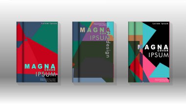 Soyut kitap kapağı düzeninin arka planı. Broşürler, dergiler, vektör şablonları vb. için. Modern tasarımlar Eps 10'da geometrik desenler oluşturur