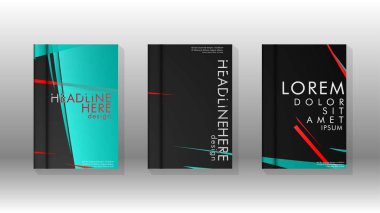 Geometrik tasarım arka planlı kapak kitabı