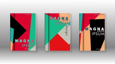 Soyut kitap kapağı düzeninin arka planı. Broşürler, dergiler, vektör şablonları vb. için. Modern tasarımlar Eps 10'da geometrik desenler oluşturur