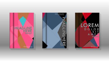 Soyut kitap kapağı düzeninin arka planı. Broşürler, dergiler, vektör şablonları vb. için. Modern tasarımlar Eps 10'da geometrik desenler oluşturur