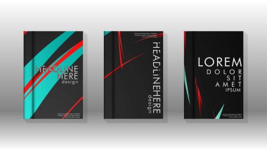 Geometrik tasarım arka planlı kapak kitabı