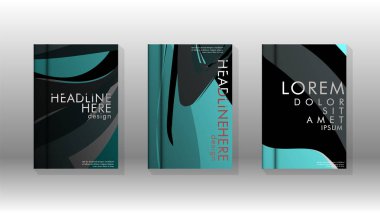 Dalga elemanları ile soyut kapak. kitap tasarım konsepti. Fütüristik iş düzeni. Dijital poster şablonu. Tasarım Vektörü - eps10