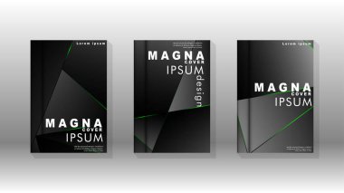 Arka plan kapağı tasarımı lüks çokgen desenler.yeşil üçgen çizgi