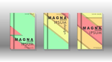 Kapak kitabı kavramı soyut geometrik arka plan renk ve şekillerin bir kombinasyonu ile