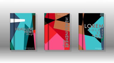 Soyut kitap kapağı düzeninin arka planı. Broşürler, dergiler, vektör şablonları vb. için. Modern tasarımlar Eps 10'da geometrik desenler oluşturur