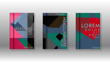 Soyut kitap kapağı düzeninin arka planı. Broşürler, dergiler, vektör şablonları vb. için. Modern tasarımlar Eps 10'da geometrik desenler oluşturur
